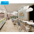 Lighting Milk Tea Bar Counters Cafe Juice Bar Customized Interior Design For Coffee Shop